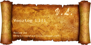 Veszteg Lili névjegykártya